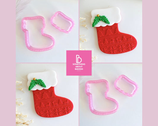 Christmas Stocking Cookie Cutter and Debosser