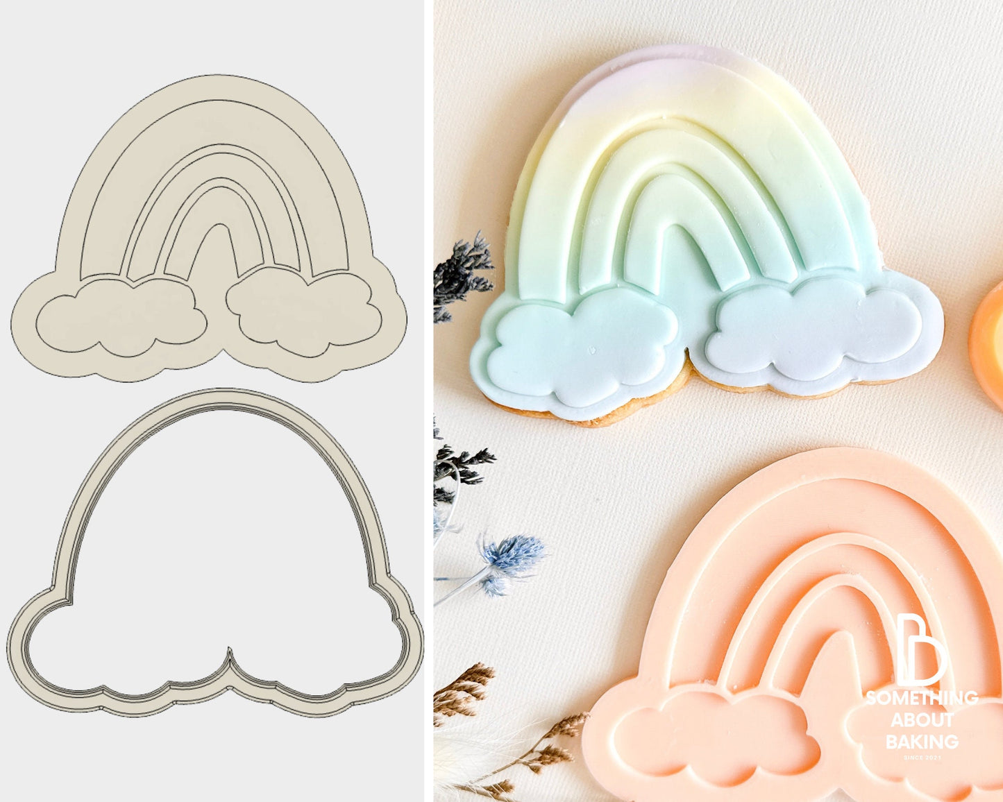 Rainbow Cookie Cutter and Debosser