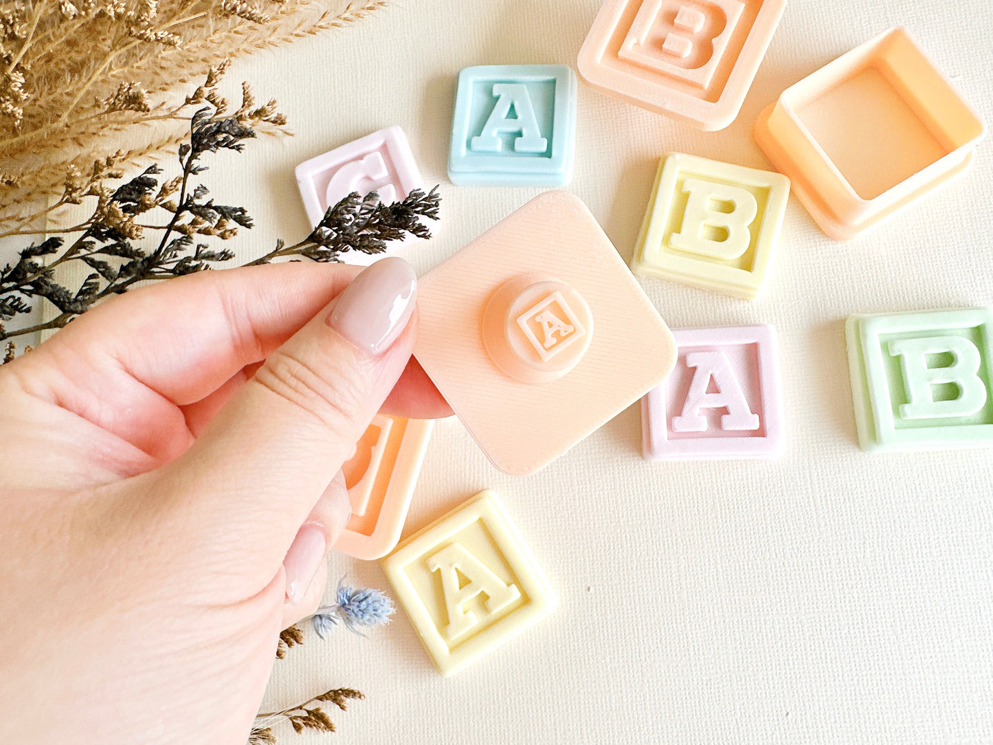 Baby Block Fonts FONTSET Cookie Stamp