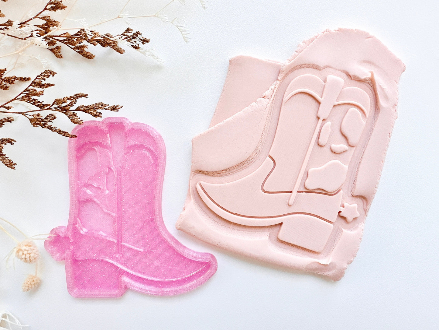 Cowboy Boot Cookie Cutter and Debosser