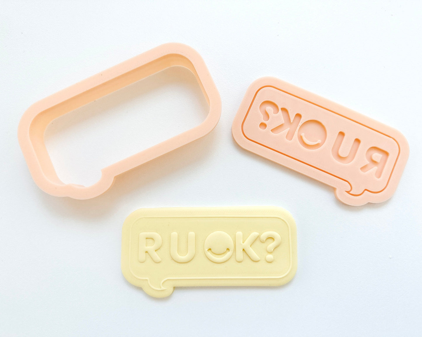 R U OK Cookie Cutter and Debosser / Embosser